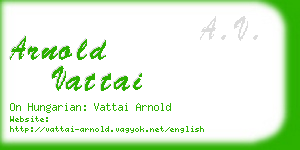 arnold vattai business card